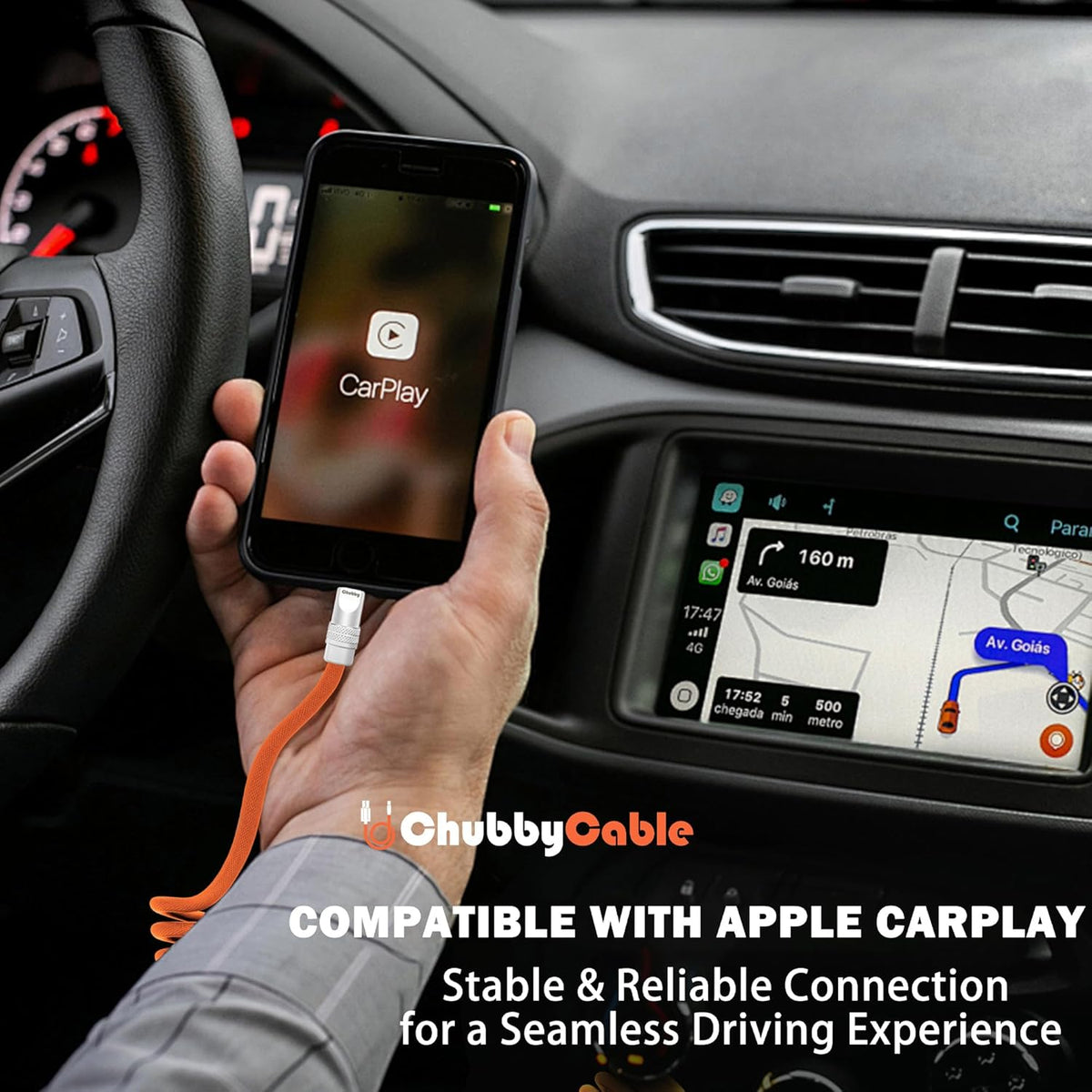 chubbycable Curly Chubby - Retractable Fast Charging Cable 240W Coiled Charger Cord for Car Durable USB-C Cable for Phones, Tablets and More, Gray, USB-A to Type-C, 1.3FT-2.3FT