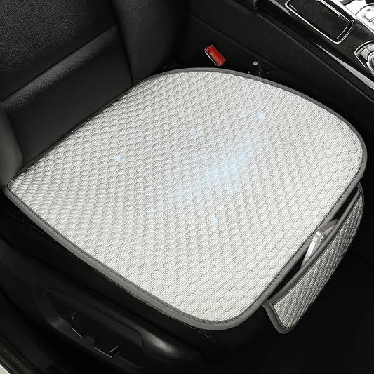 West Llama Car Seat Covers for Summer,Ice Silk Bottom Seat Covers for Cars Include 1 Piece Front Driver Seat Pad Mat Universal Fits 90% SUVs,Cars,Sedans(1Piece-White)