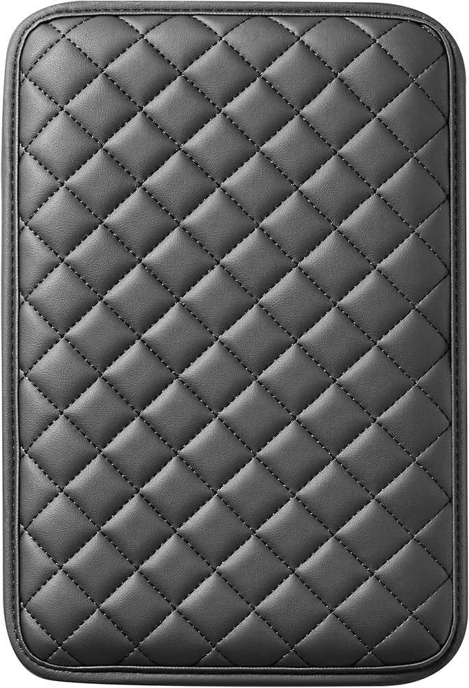 Car Armrest Covers, Vehicle Center Console Cover, Middle Storage Organizer Pads, Dog & Cat Paws Protetor, Nappa Leather, Waterproof, Anti-Slip, Auto Interior Accessories, Black, Size S
