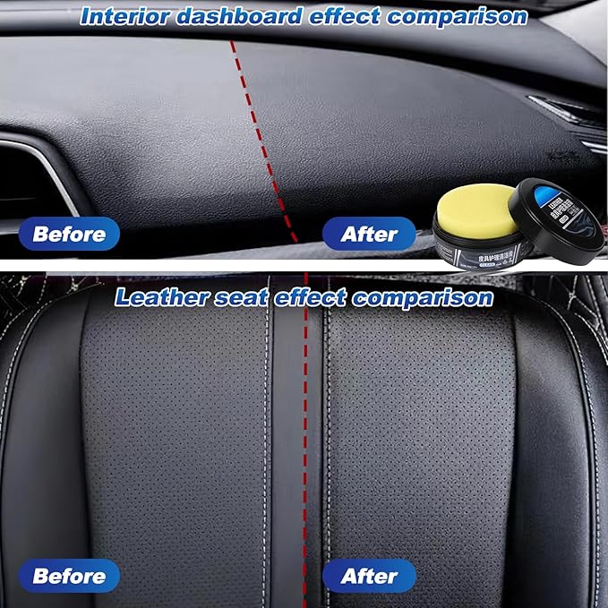 Leader Cleaning and Care Cream & Cleaning Paste for Leather Care, Multifunctional Leather Cleaning Cream, Car Leather Repair Cream, Automotive Interior and Furniture Leather Cleaning Cream(1PC, 260g)