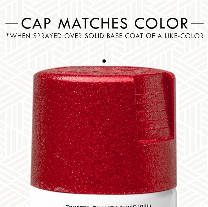 Rust-Oleum 268045 Specialty Glitter Spray Paint, 10.25 Oz, Red