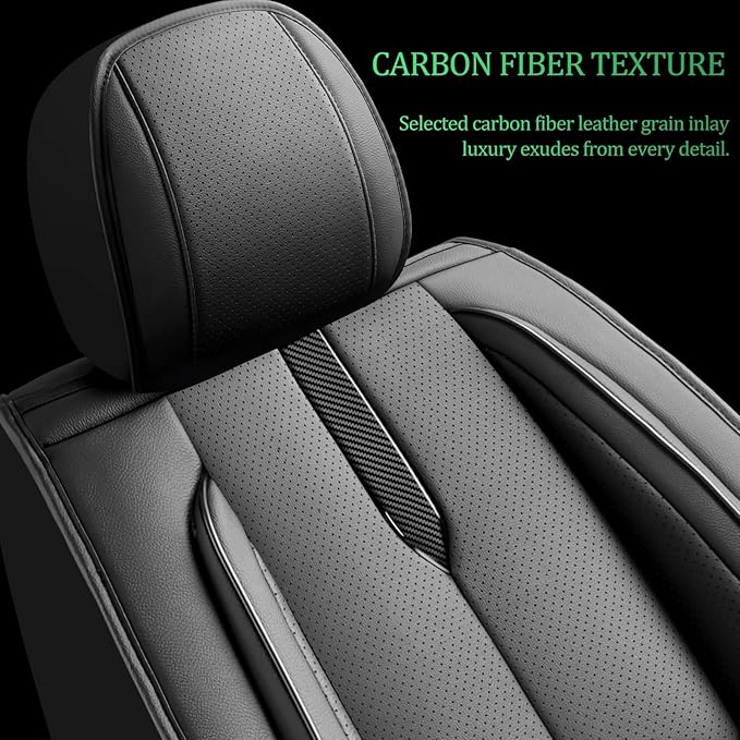 Fit Sonata Car Seat Covers for Hyundai Sonata 2004-2024 2025 2026 -Upgraded Premium Waterproof & Breathable Leather,Airbag Compatible,All-Weather Seat Cushion Protector,Full Set,Black