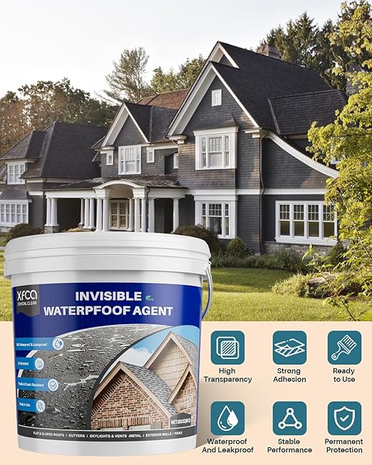 Transparent Waterproof Sealant,281oz Clear Transparent Waterproof Coating,Liquid Invisible Water Proof Agent for Roofs Walls,Garden,Bathroom,Kitchen Indoor & Outdoor Water Proof Sealant