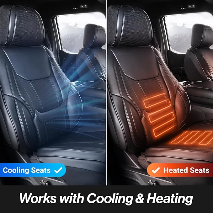 Coverland Custom Fit Car Seat Covers for SUV Compatible with [Kia Sportage, Sportage Hybrid] Premium Car Seat Cover Water Resistant Leather Non-Slip Interior Protector [Full set Black -Size Chart X75]