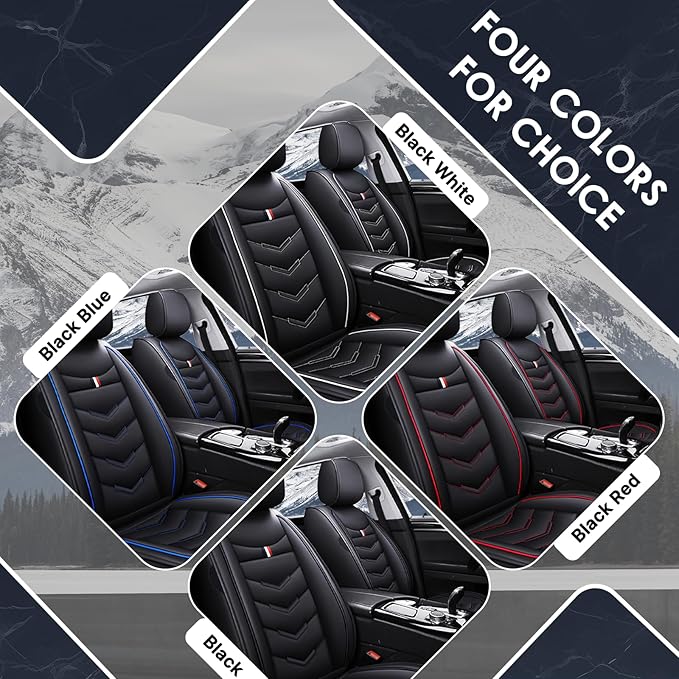 Car Seat Cover for Chevrolet Camaro 2000-2024, Durable Wear Resistant Waterproof Vehicle Cushion Cover, Breathable No Odor Premium Leather Vehicle Seat Covers.(Standard,Black)