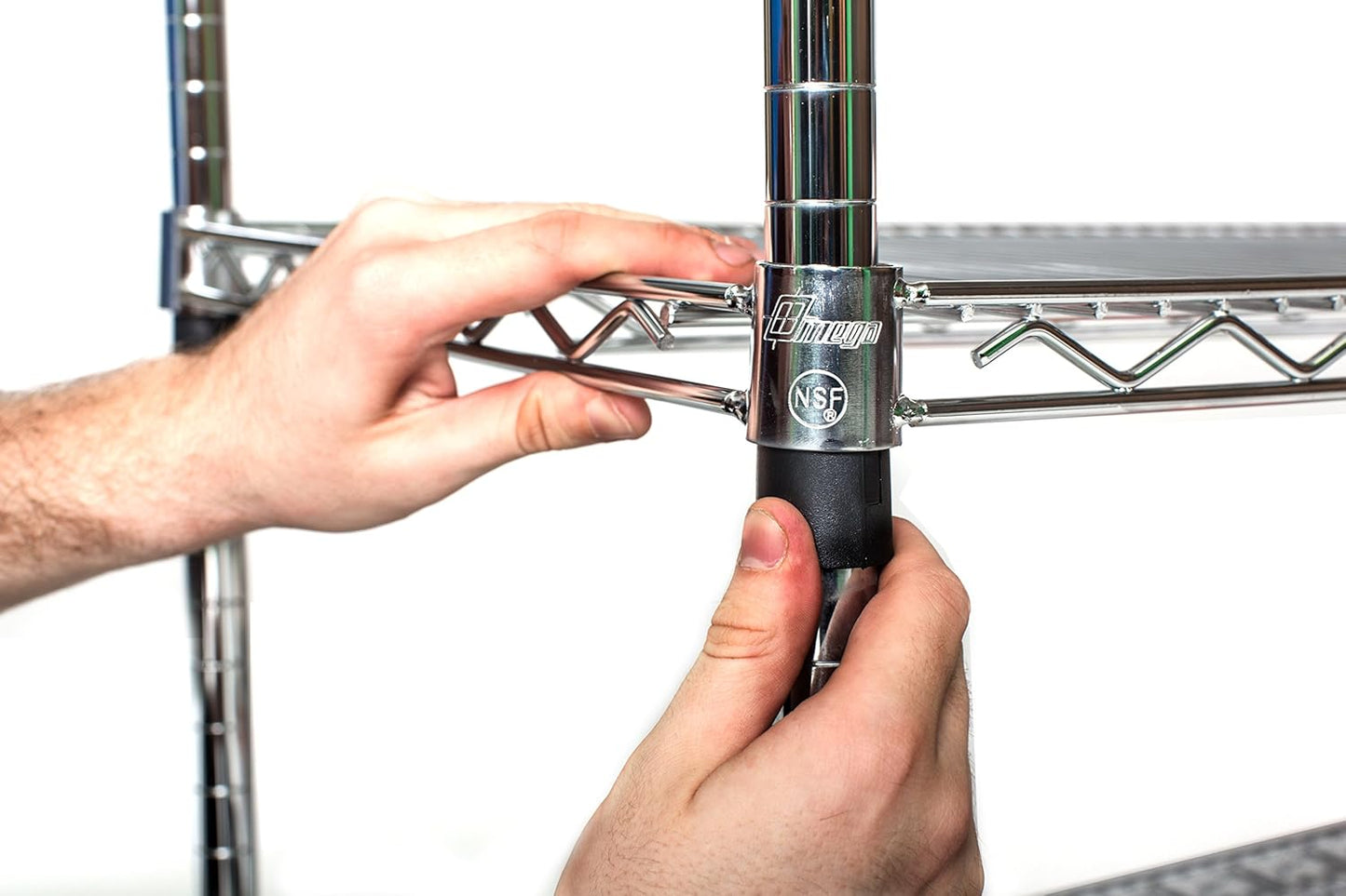 Omega 30" Deep x 42" Wide x 86" High 3 Tier Chrome Starter Shelving Unit