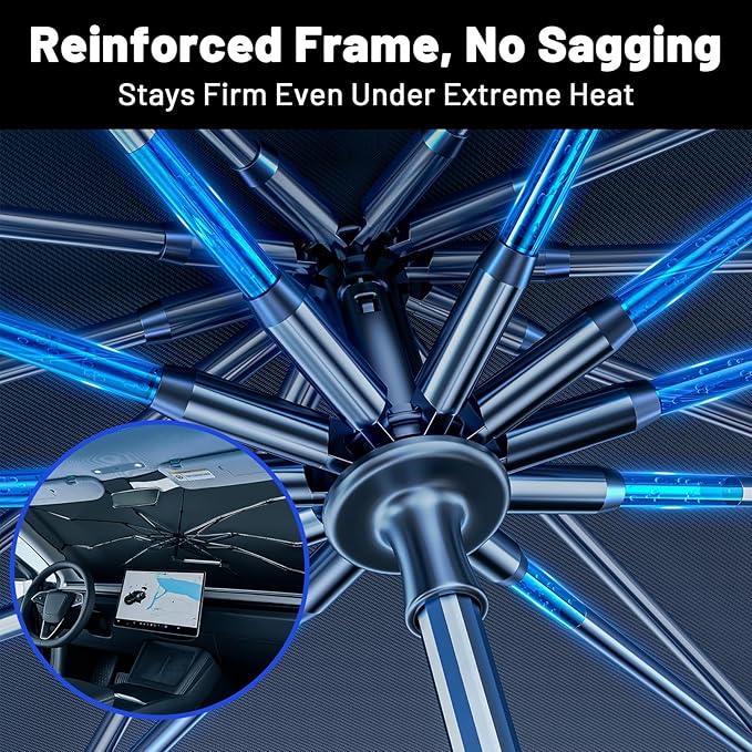Car Windshield Sun Shade for Ford Escape 2013-2019 –[Reflective Coated Fabric] Sunshade Umbrella for Front Window, Car Shades Sun Visor Keep Car Cool and Protects Interior, 1:1 Exact Fit