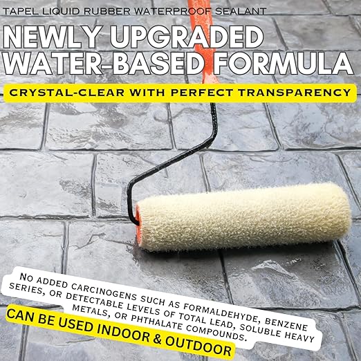 CrystalClear 500% Elastic Waterproof Coating - 18oz - Self-Leveling Liquid Rubber Sealant for Roofs/Pools/Bathrooms - UV-Resistant & -40°F to 300°F - Professional Leak Repair