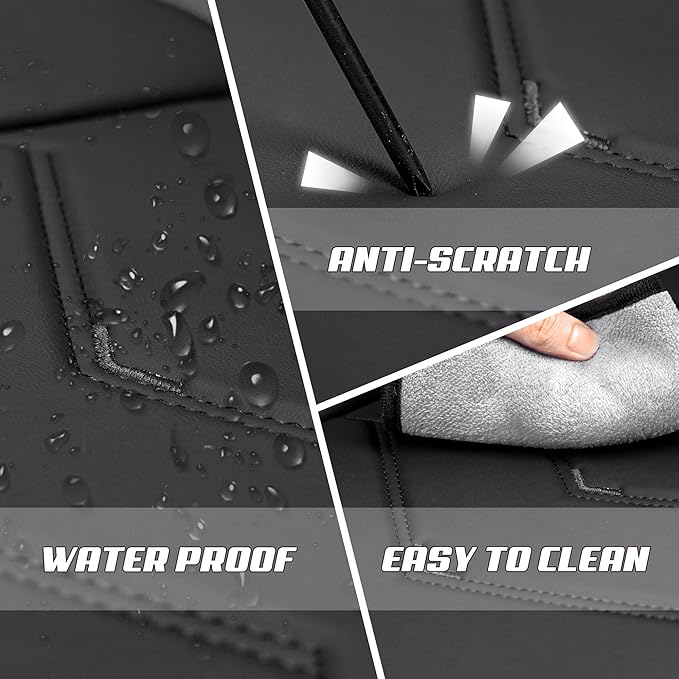 Car Seat Covers Fit for Toyota rav4 2000-2026, Stylish Sport Seat Covers, Waterproof Wear-Resistant Premium Nappa Leather Car Seat Cover.(2 Pcs Front/Pure Black)