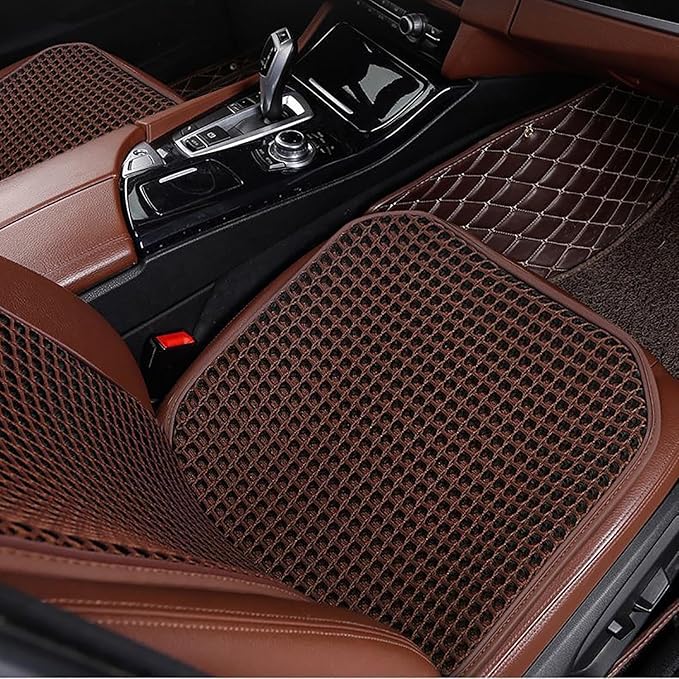Cool and Breathable 3D air MESH car seat Cushion for Summer, Universal Ventilated Comfortable seat pad, Suitable for sedans, Vans, Pickup Trucks, and SUVs (Brown seat cushion-1PCS)