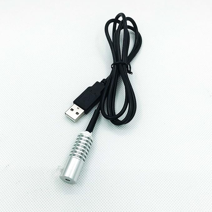Side Glow Fiber Optic USB Light Source Illuminator Fiber lamp Light Source Guide Fiber LED Light Source 5V Fiber Small Light Source (Red, 3mm)