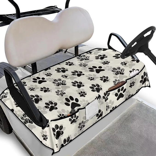 Biyejit Golf Cart Seat Covers with 4 Pockets Golf Cart Seat Towel Blanket Fits 2-Seat Golf Carts, Golf Cart Accessories
