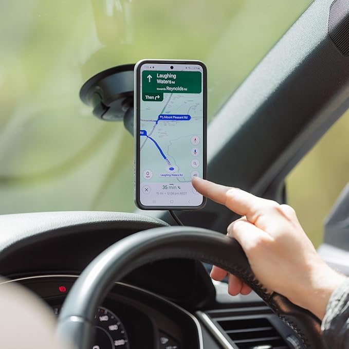 Quad Lock Heavy Duty Suction Car Phone Mount with MAG Phone Case and MAG Wireless Charging Head for iPhone 17 Pro