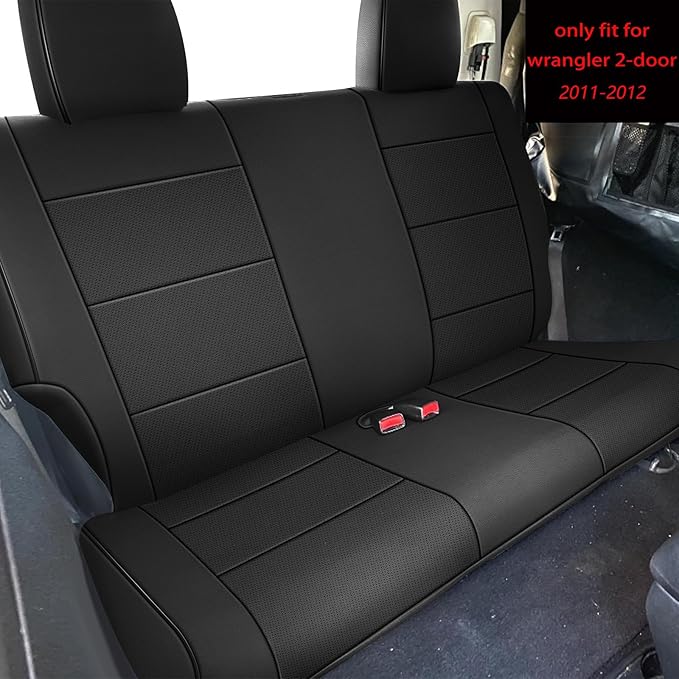 AOMSAZTO Seat Covers for Jeep Wrangler JK: 2011 2012 2-Door Leather Car Seat Covers Full Set