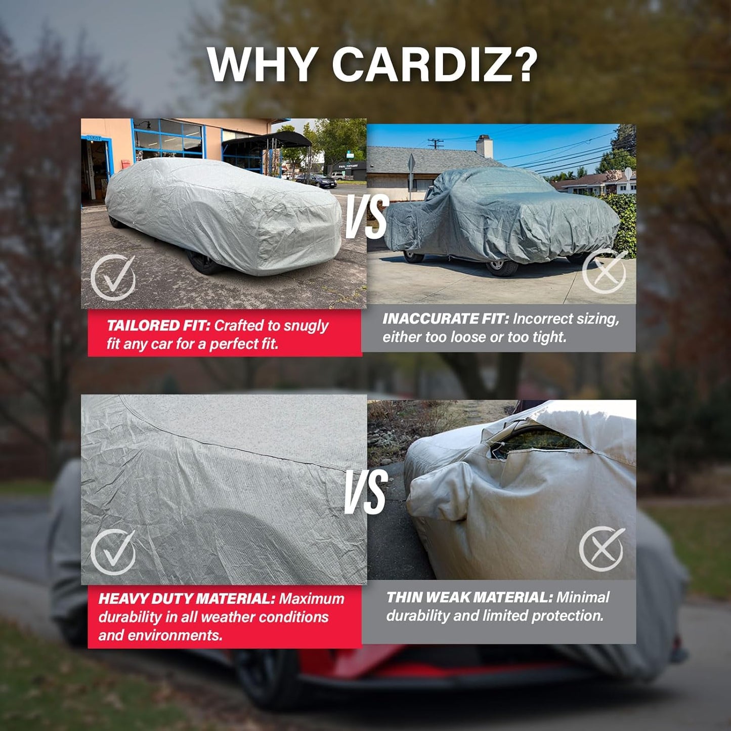 Supreme Full Car Cover - Semi Custom Fit for Trax 2015-2022 SUV 4-Door | All-Weather Protection: Waterproof, Dustproof, Windproof, UV-Resistant | Includes Accessories