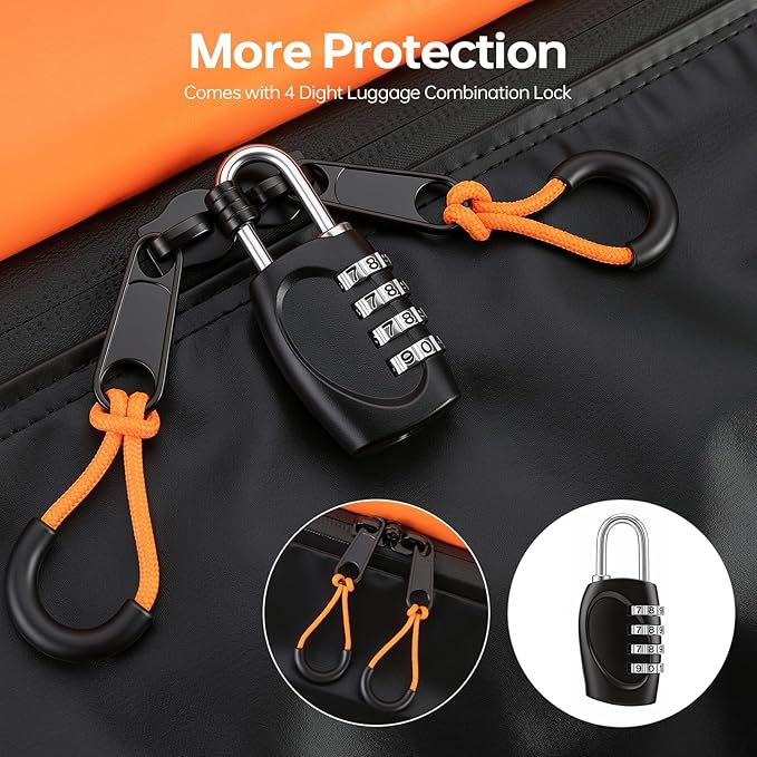 Car Rooftop Cargo Carrier Bag, 20 Cubic Feet Waterproof Heavy Duty Roof Bag with 8 Reinforced Straps & Combination Lock, Soft Shell PVC Car Top Luggage Carrier for SUV Truck RV, Travel Camping Storage