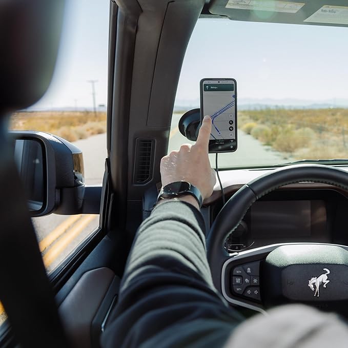 Quad Lock Heavy Duty Suction Car Phone Mount with MAG Phone Case and MAG Wireless Charging Head for iPhone 15 Plus