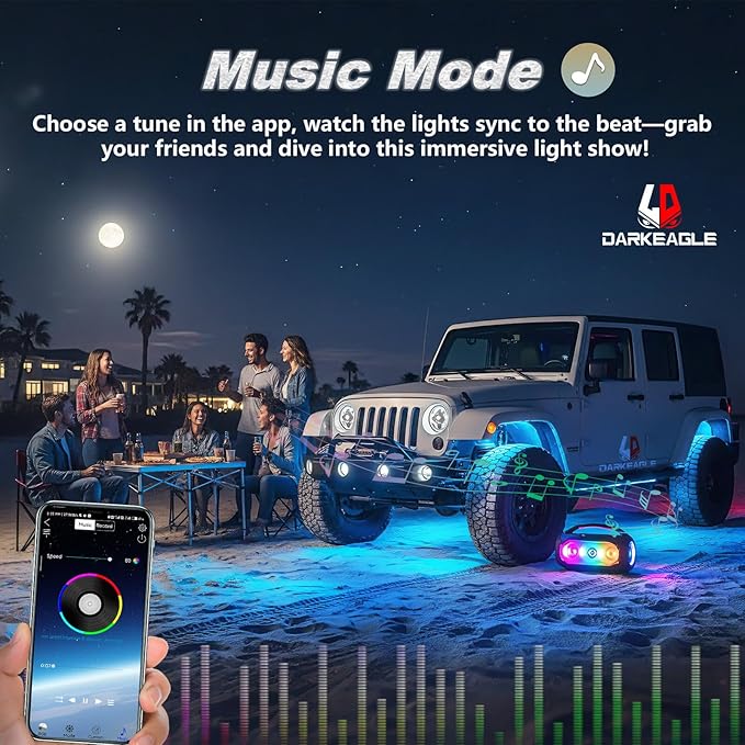 20Pods Heavy Duty Aluminum RGBW LED Rock Lights Kit for Trucks Pickup Dually Truck Off-Road, APP/RF Remote, Plug and Play&Pre Wired, IP67 Waterproof Multicolor Dual Zone 12V Underglow Accent Lights