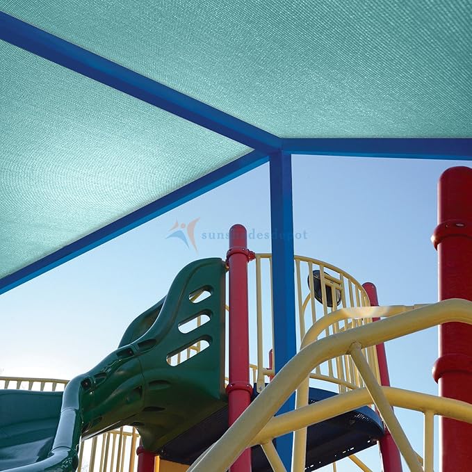 TANG Sun Shade Fabric Roll 8'x2' Shade Cloth for Garden Turquoise Green HDPE Mesh Shading Pergola Cover Replacement Canopy, 95% Blockage Sunshades for Outdoor Patio Backyard Plant