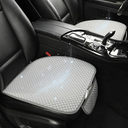 West Llama Car Seat Covers for Summer,Ice Silk Bottom Seat Covers for Cars Include 2 Piece Front Driver Seat Pad Mat Universal Fits 90% SUVs,Cars,Sedans(2Piece-Gray)