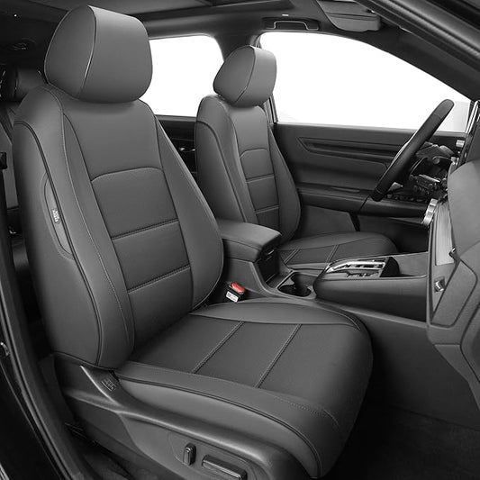 AOMSAZTO Custom Fit Car Seat Covers for Honda CRV: 2023 2024 2025 2026 Faux Leather Full SetCar Seat Cover (5 Seats,Gray)