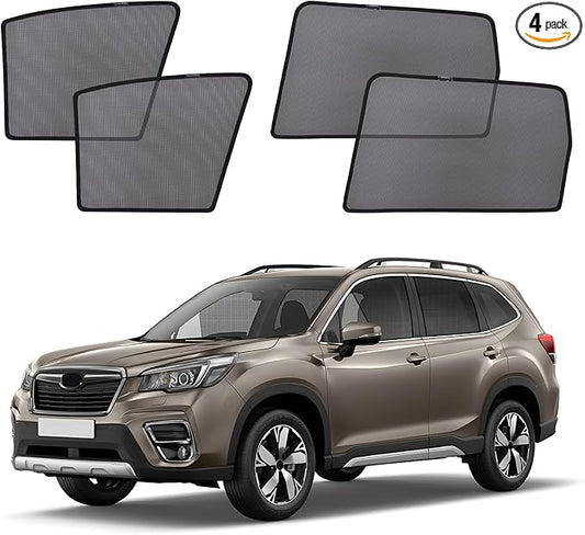 XCBYT Forester Window Shades for 2019-2024, 4PCS Side Window Sun Shades with Breathable Mesh, Magnetic Car Window Covers for Baby & Privacy, UV Protection & Heat Insulation