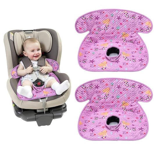 Piddle Pad Car Seat Liner- 2 Pack Waterproof Soft Car Seat Protector for Potty Training,Travel-Friendly Baby Toddler Carseat Cover for Spills, Nappy Leaks, Accidents (Purple, 2PC)