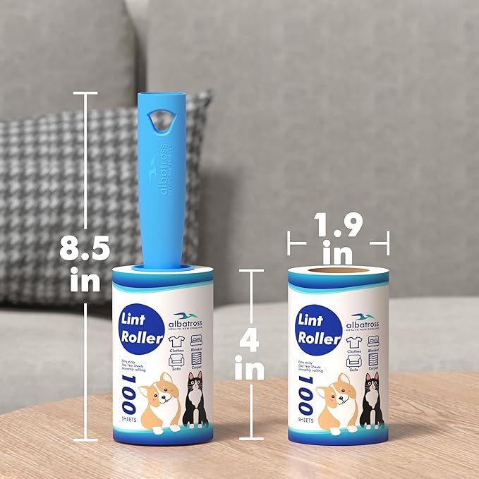 Extra Sticky Lint Roller, Mega Value Set 400 Sheets for Pet Hair Removal, Dog and Cat Lint Remover for Clothes, Furniture, Carpet