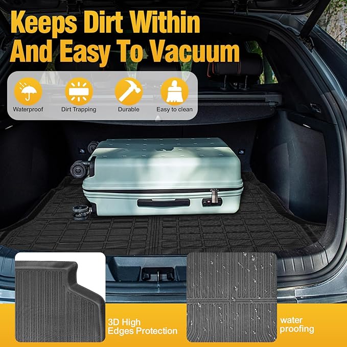 Trunk Liner Cargo Liners for Mazda CX-5 2017-2025 Rear Trunk Floor Mats 3D Boot Tray All-Weather TPE Black