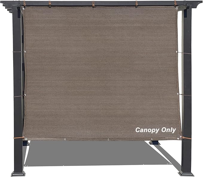 Alion Home Sun Shade Privacy Panel with Grommets and Hems on 4 Sides for Patio, Awning, Window, Pergola or Gazebo - Mocha Brown (8' W x 6' H)