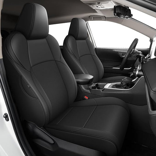 AOMSAZTO Custom Fit Seat Covers for Toyota bZ4X XLE,Limited 2023 2024 2025 2026 Full Set Waterproof Faux Leather Cover Seat Set Interior Accessories Cushion Protector Breathable Seat Cover Sets Black