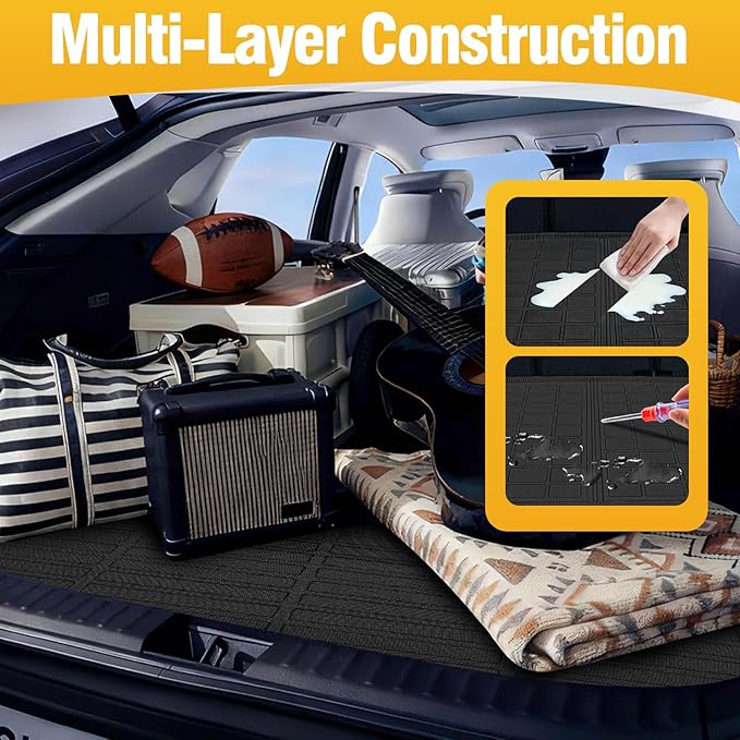 Trunk Liner Cargo Liners for Toyota Corolla 2009-2013 Rear Trunk Floor Mats 3D Boot Tray All-Weather TPE Black