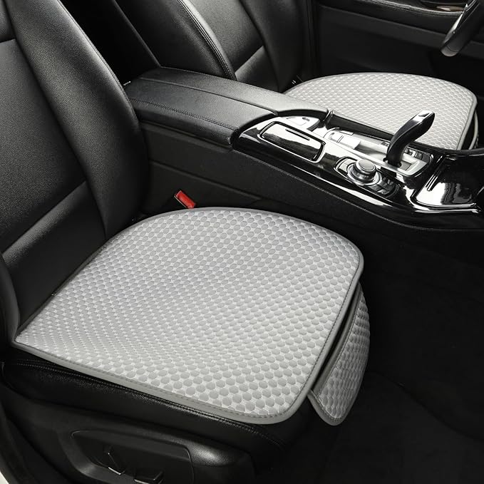 West Llama Car Seat Covers for Summer,Ice Silk Bottom Seat Covers for Cars Include 2 Piece Front Driver Seat Pad Mat Universal Fits 90% SUVs,Cars,Sedans(2Piece-Gray)