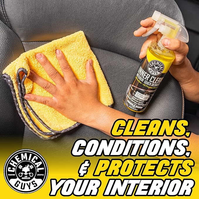 Chemical Guys SPI_663_1602 InnerClean Interior Quick Detailer and Protectant, Pineapple Scent, Safe for Cars, Trucks, SUVs, Jeeps, Motorcycles, RVs & More, 16 fl oz, 2 Pack