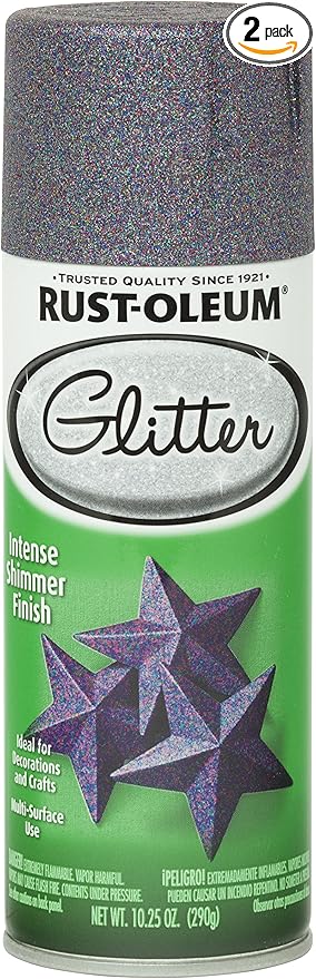 Rust-Oleum 278073-2PK Specialty Glitter Spray, Purple, 2 Piece