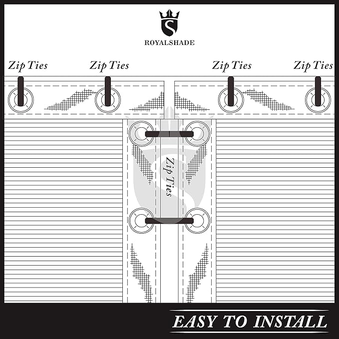 Royal Shade Custom Size 5' x 110' Green Fence Privacy Screen Windscreen Cover Netting Mesh Fabric Cloth - Cable Zip Ties Included (We Make Custom Size)