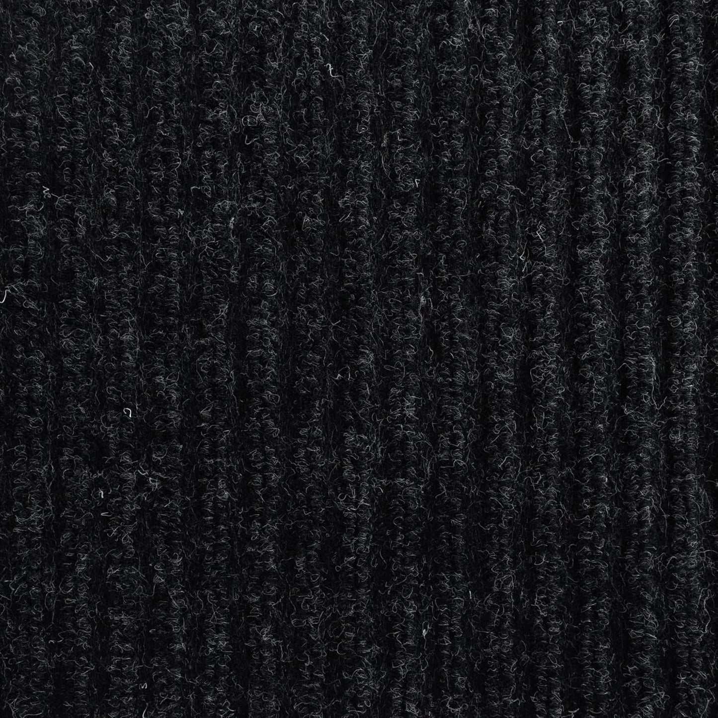 iCustomRug Spartan Weather Warrior Indoor/Outdoor Utility Ribbed Carpet Runner with Non-Slip Thermoplastic Rubber Backing, 28in X 72ft in Black
