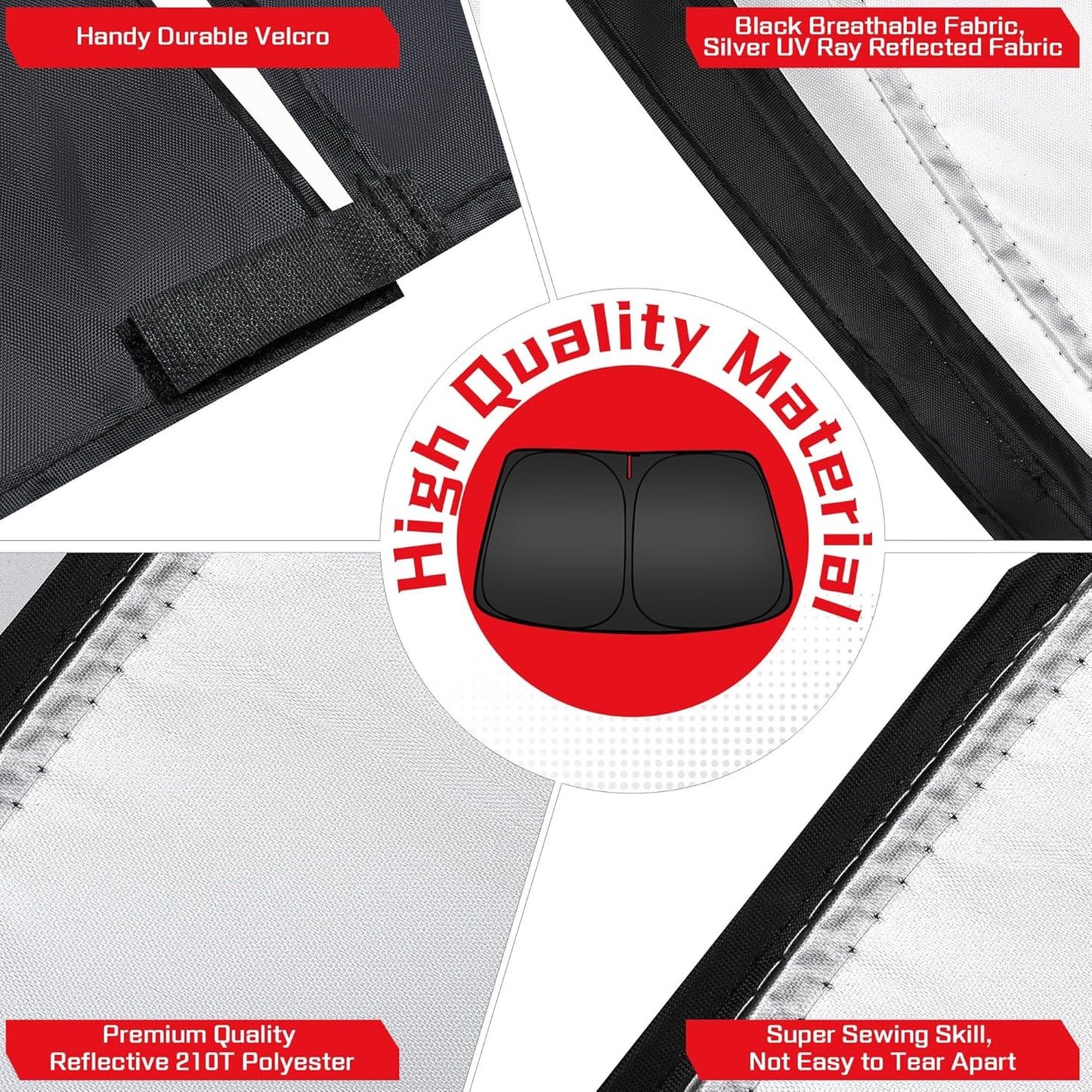 ARISMOTOR Windshield Sun Shade for Ford Ranger 2019-2025 2026, Custom Fit Foldable Front Window Sunshade Sun Visor Protector, Block UV Rays Keep Your Car Cooler
