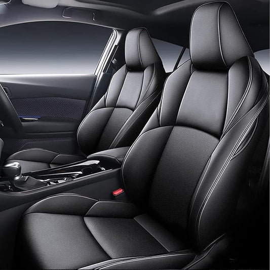 AOMSAZTO Car Seat Cover for Mazda 3 2019 2020 2021 2022 2023 2024 2025 2026 - Full Set Customized Black Faux Leather Seat Covers