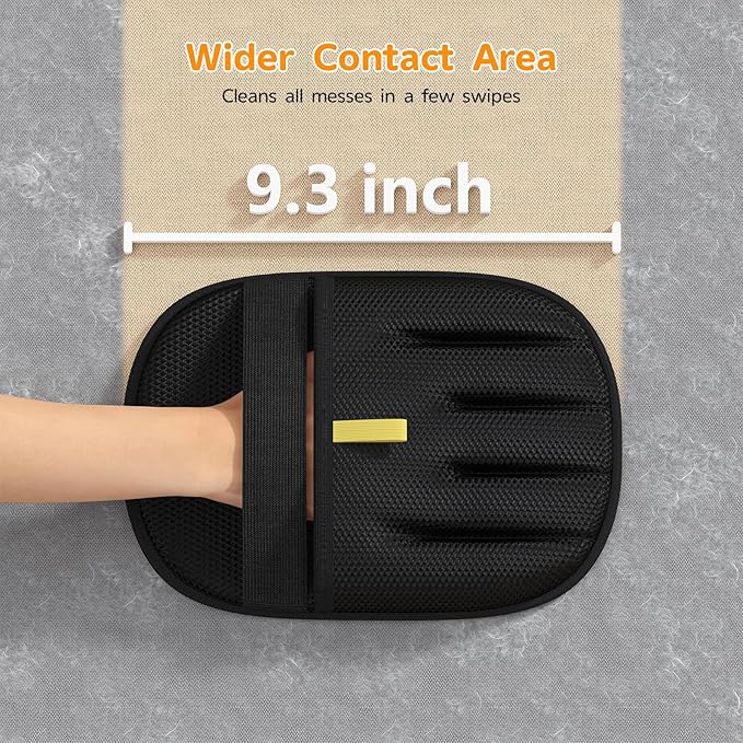 Pet Hair Removal, 2025 Newly Upgraded Five-Finger Electrostatic Pet Hair Removal Glove, Reusable Cat & Dog Hair Remover Tool for Clothing, Couch, Furniture, Carpet, Car Seat, Cat Grooming Glove -2 PCS