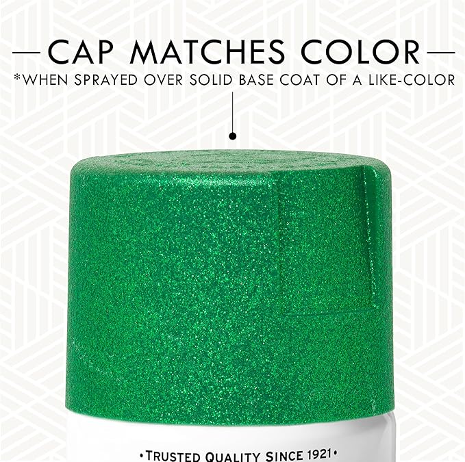Rust-Oleum 277781 Specialty Glitter Spray Paint, 10.25 Oz, Kelly Green