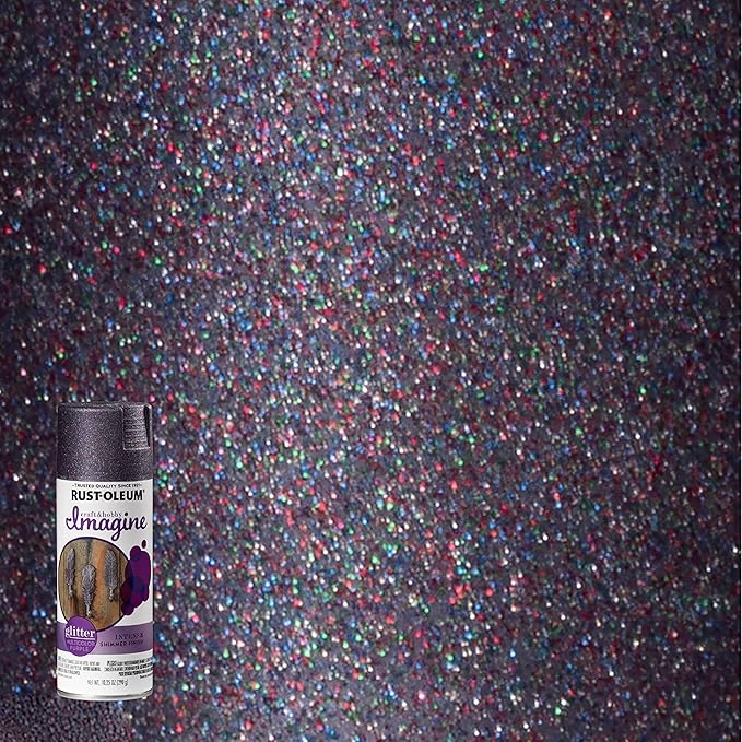 Rust-Oleum 342607 Specialty Glitter Spray Paint, 10.25 oz, Purple Multi-Color