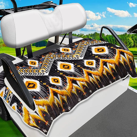 ENYORSE Golf Cart Seat Covers - Ethnic Style Golf Cart Towel Blanket for 2/4 Seater, Soft & Breathable Microfiber, Keeps Seats Cool & Comfortable, 51”x31”, Fits EZGO/Yamaha/Club Car