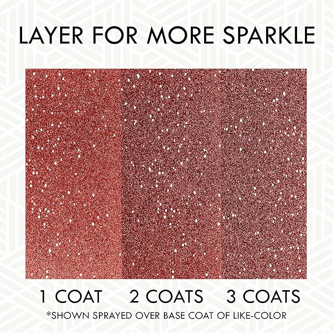 Rust-Oleum 268045-6PK Specialty Glitter Spray Paint, 10.25 Oz, Red, 6 Pack