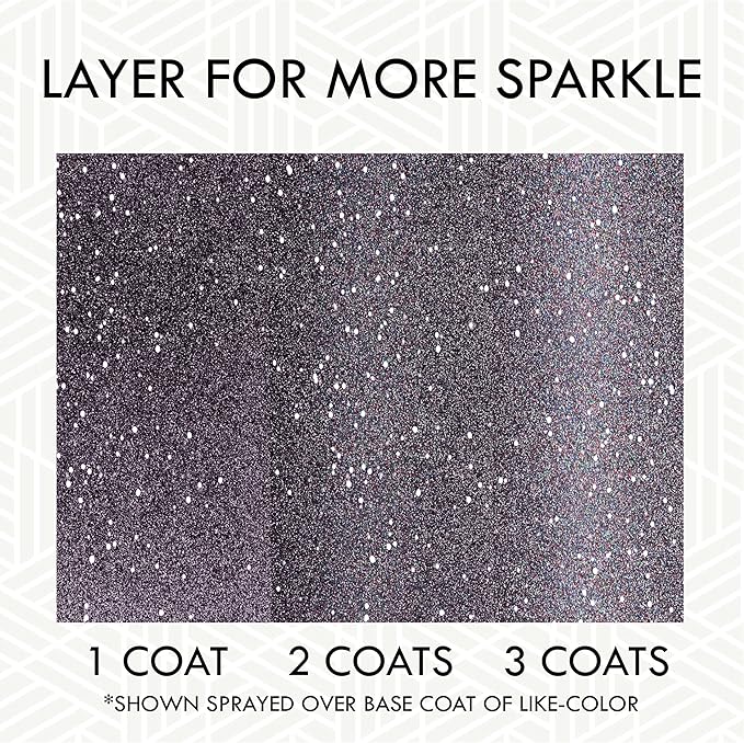 Rust-Oleum 342607-6PK Specialty Glitter Spray Paint, 10.25 oz, Purple Multi-Color, 6 Pack