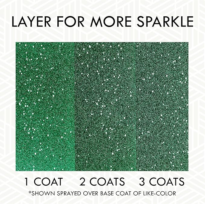 Rust-Oleum 277781 Specialty Glitter Spray Paint, 10.25 Oz, Kelly Green